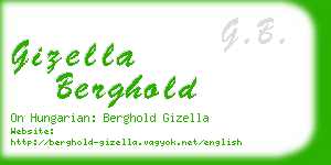 gizella berghold business card
